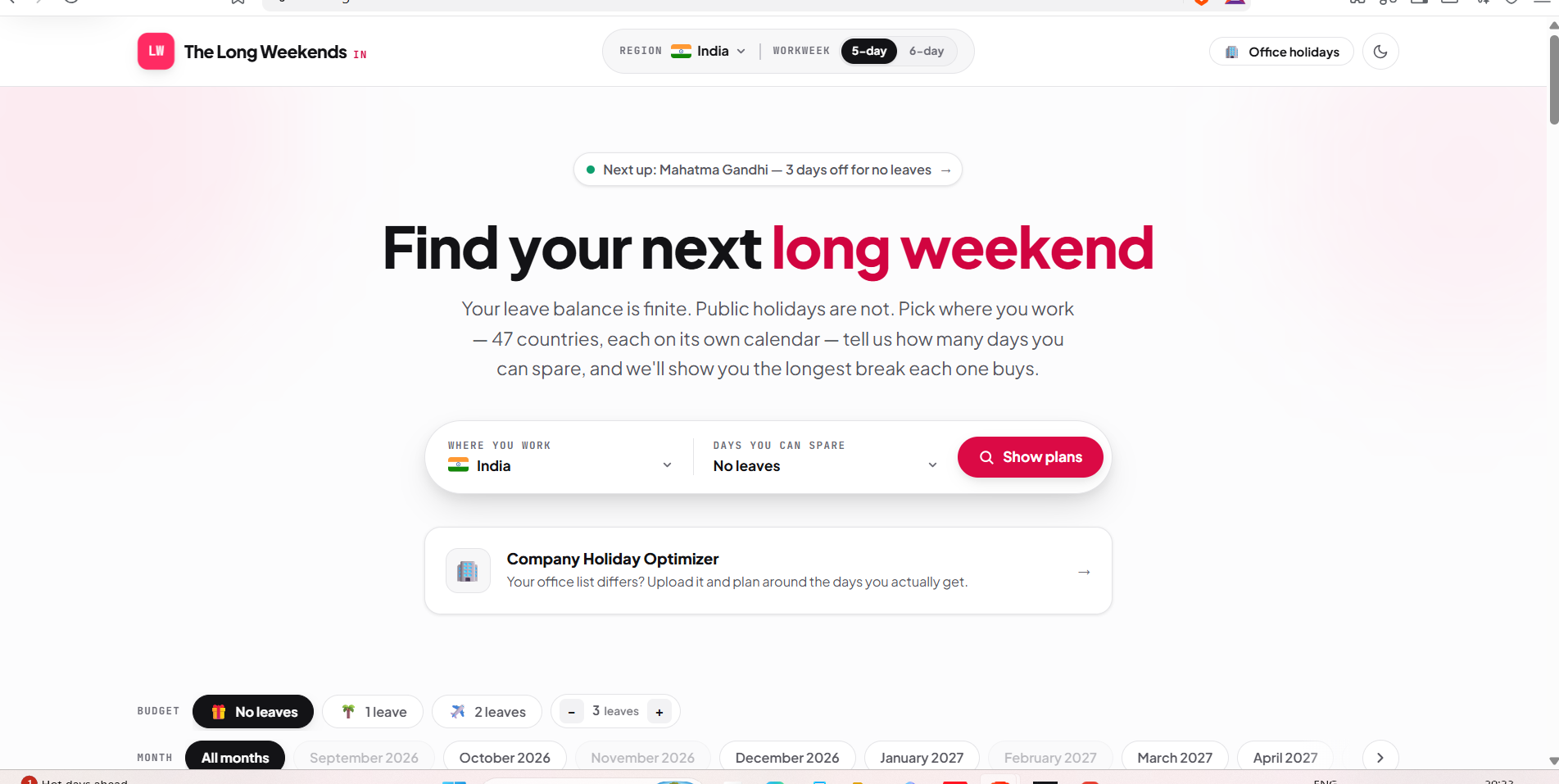 ThelongWeekends logo